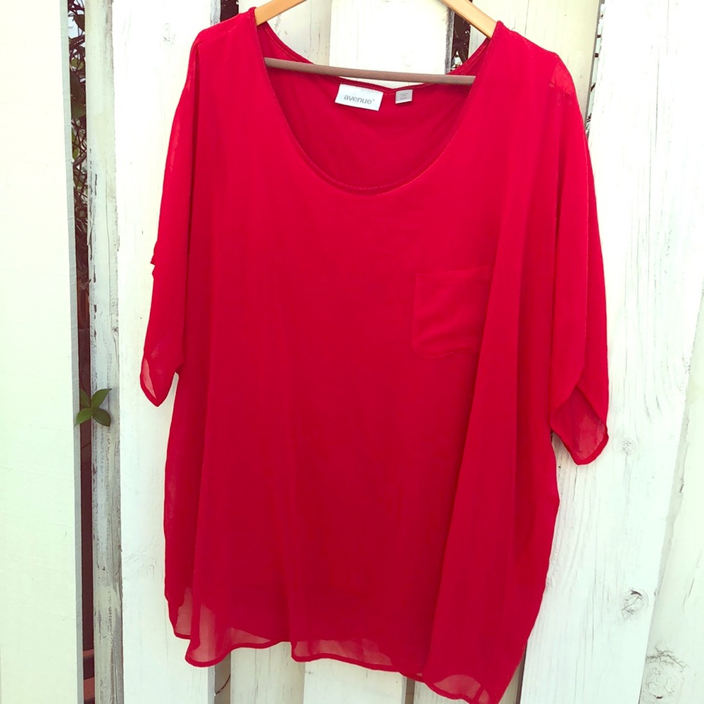 Red blouse